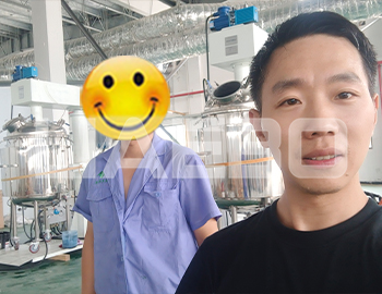 淮安某新材料科技有限公司500L同心雙軸攪拌機(jī)調(diào)試成功